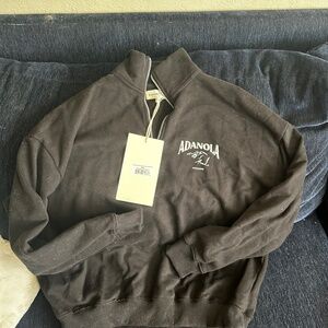 Adanola Outdoors Oversized Funnel Neck Zip Sweatshirt